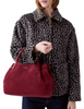 Kate Spade New York Dumpling Suede Large Satchel Bag Red Jam