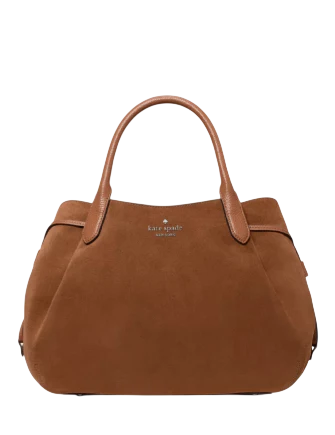 Kate Spade New York Dumpling Suede Large Satchel Bag Warm Gingerbread