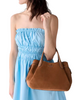 Kate Spade New York Dumpling Suede Large Satchel Bag Warm Gingerbread