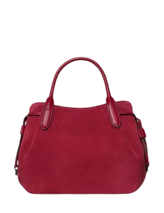 Kate Spade New York Dumpling Suede Satchel Bag Red Jam