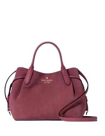 Kate Spade New York Dumpling Suede Small Satchel Dark Merlot 