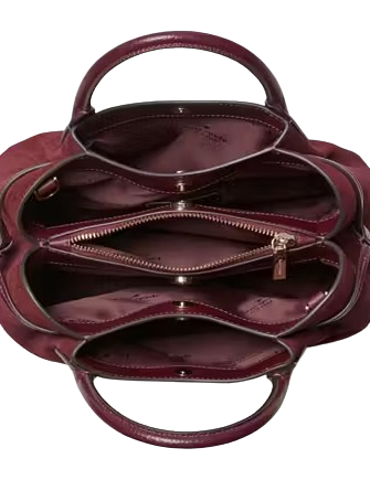 Kate Spade New York Dumpling Suede Small Satchel Dark Merlot 