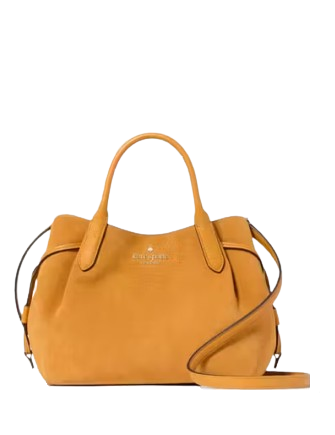 Kate Spade New York Dumpling Suede Small Satchel Squash Blossom