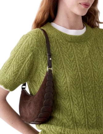 Kate Spade New York Duo Dot Suede Mini Shoulder Bag Hot Fudge