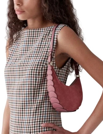 Kate Spade New York Duo Dot Suede Mini Shoulder Bag Pomegranate