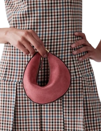 Kate Spade New York Duo Dot Suede Mini Shoulder Bag Pomegranate
