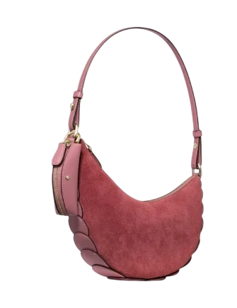 Kate Spade New York Duo Dot Suede Mini Shoulder Bag Pomegranate