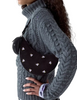 Kate Spade New York Duo Rose Dot Embroidered Suede Mini Shoulder Black