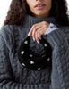 Kate Spade New York Duo Rose Dot Embroidered Suede Mini Shoulder Black