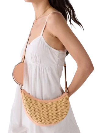 Kate Spade New York Duo Straw Crossbody Bag Light Cantaloupe 