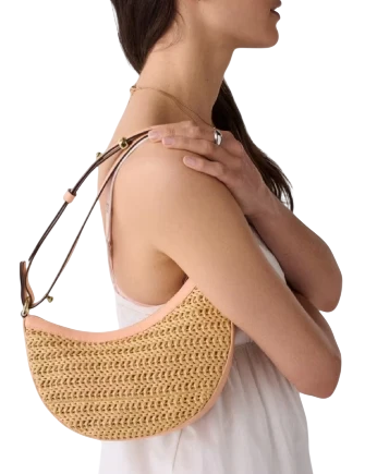 Kate Spade New York Duo Straw Crossbody Bag Light Cantaloupe 