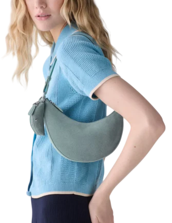 Kate Spade New York Duo Suede Mini Shoulder Bag Dark English Sea