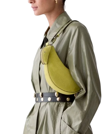 Kate Spade New York Duo Suede Mini Shoulder Bag Laurel Leaf