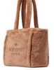 Kate Spade New York Ella Shearling Fur Large Tote Bag Light Fawn