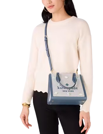 Kate Spade New York Ellie Applique Small Tote Blue