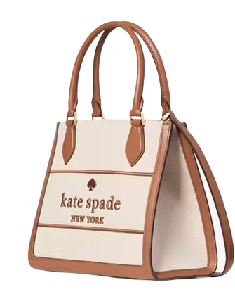Kate Spade New York Ellie Canvas Small Tote Warm Gingerbread