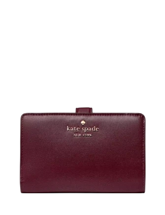 Kate Spade New York Floral Interior Medium Bifold Wallet Grenache