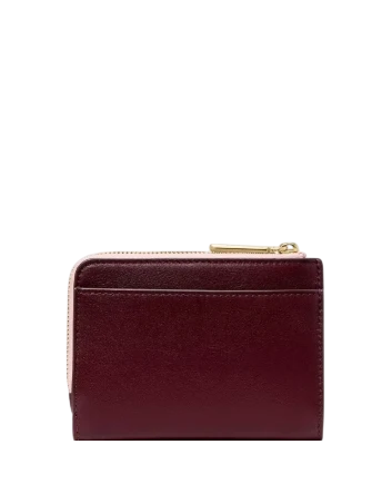 Kate Spade New York Floral Interior Small L-zip Wallet Grenache