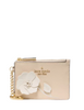 Kate Spade New York Floral Key Ring Card Holder Milk Glass 