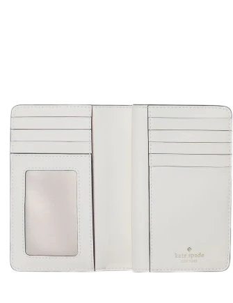 Kate Spade New York Floral Medium Bifold Wallet  Meringue 