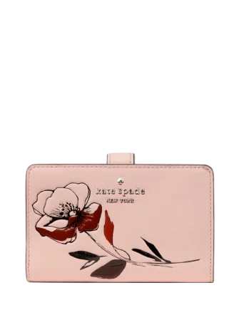 Kate Spade New York Floral Medium Bifold Wallet Rose Smoke