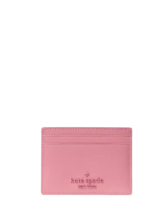 Kate Spade New York Floral Small Slim Card Holder Grapefruit Soda