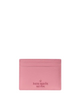 Kate Spade New York Floral Small Slim Card Holder Grapefruit Soda