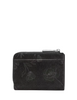 Kate Spade New York Floral Suede Small L-zip Wallet Black