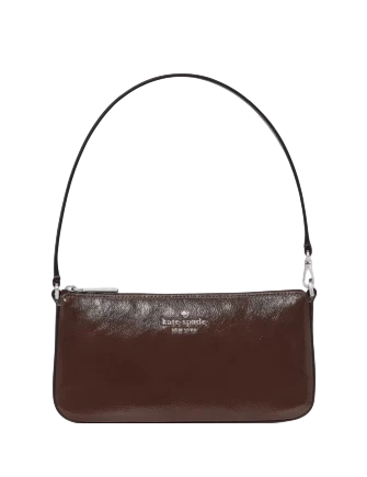Kate Spade New York Gemini Shiny Leather Mini Bag Hot Fudge