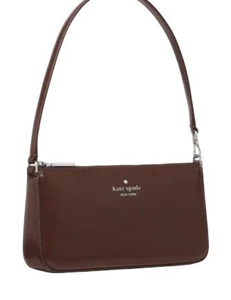 Kate Spade New York Gemini Shiny Leather Mini Bag Hot Fudge