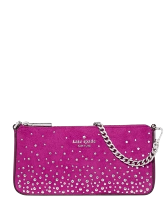 Kate Spade New York Gemini Studded Suede Mini Bag Beet