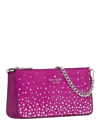 Kate Spade New York Gemini Studded Suede Mini Bag Beet