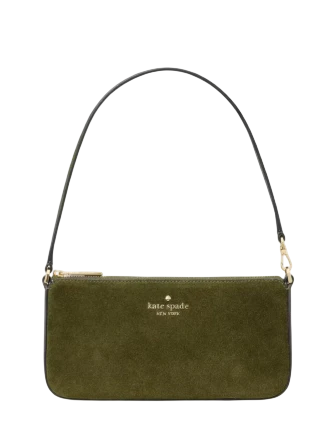 Kate Spade New York Gemini Suede Convertible Wristlet Enchanted Green