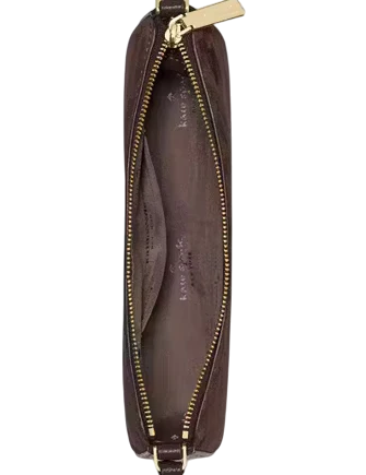 Kate Spade New York Gemini Suede Convertible Wristlet Hot Fudge