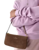 Kate Spade New York Gemini Suede Convertible Wristlet Hot Fudge