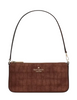 Kate Spade New York Gemini Suede Croc Mini Bag Chocolate Truffle