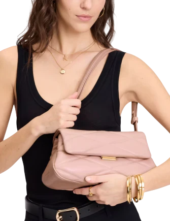 Kate Spade New York Grace Quilted Convertible Shoulder Bag Rose Smoke