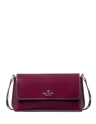 Kate Spade New York Gwen Patent Crossbody Bag Deep Cherry