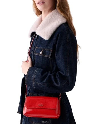 Kate Spade New York Gwen Patent Crossbody Bag KS Bright Red