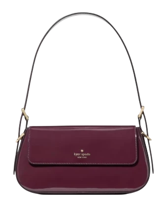 Kate Spade New York Gwen Patent Shoulder Bag Deep Cherry