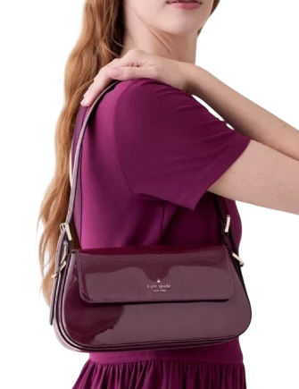 Kate Spade New York Gwen Patent Shoulder Bag Deep Cherry