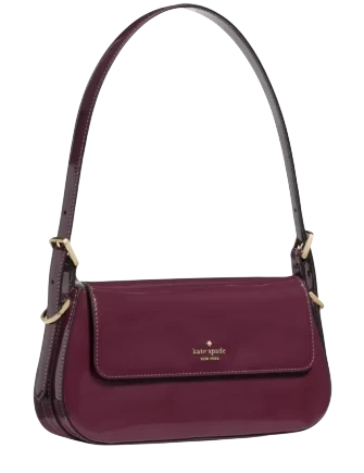 Kate Spade New York Gwen Patent Shoulder Bag Deep Cherry