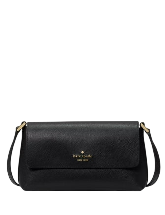 Kate Spade New York Gwen Textured Patent Crossbody Bag Black