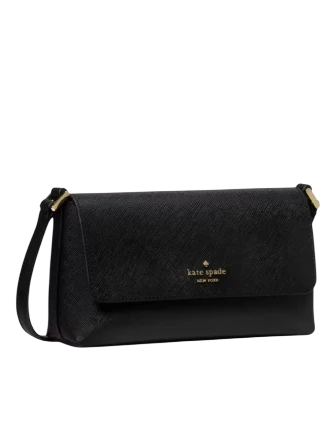Kate Spade New York Gwen Textured Patent Crossbody Bag Black