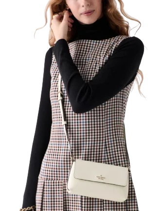 Kate Spade New York Gwen Textured Patent Crossbody Bag Meringue
