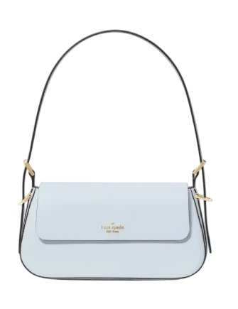 Kate Spade New York Gwen Textured Patent Shoulder Bag Ocean Fog