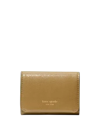 Kate Spade New York Halo Glazed Card Case Trifold Wallet Dried Thyme