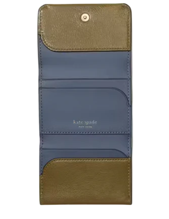 Kate Spade New York Halo Glazed Card Case Trifold Wallet Dried Thyme