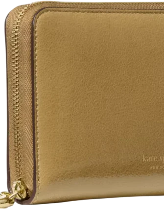 Kate Spade New York Halo Glazed Zip Around Wallet Dried Thyme