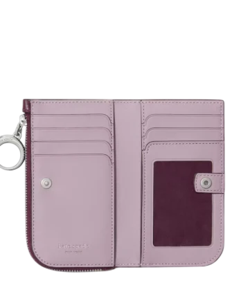 Kate Spade New York Halo Small Bifold Wallet Purple Agate